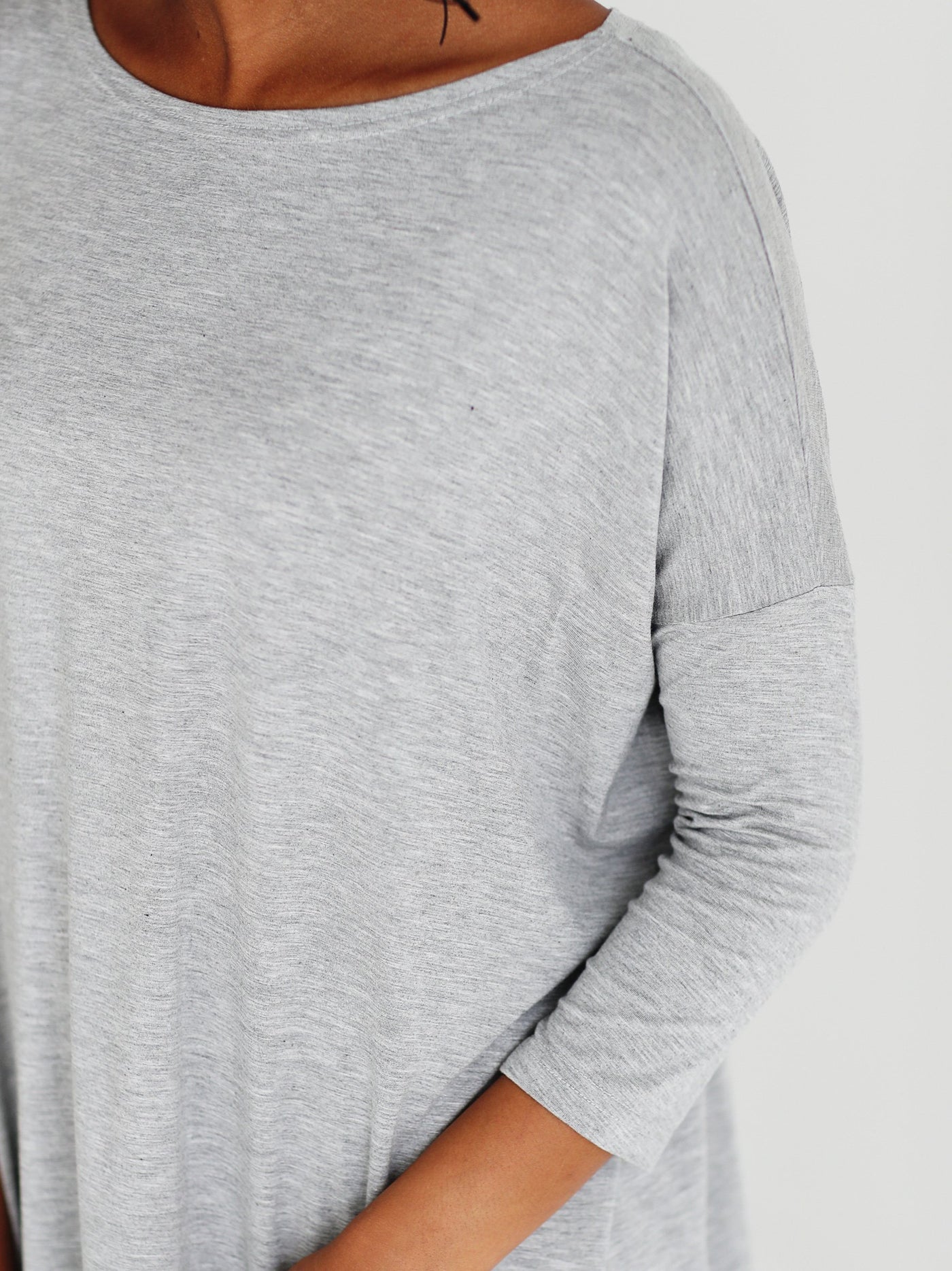 Heather Gray V-Neck