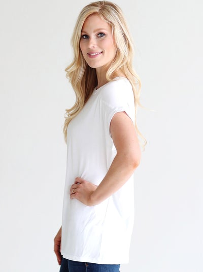 White Cap Sleeve Top